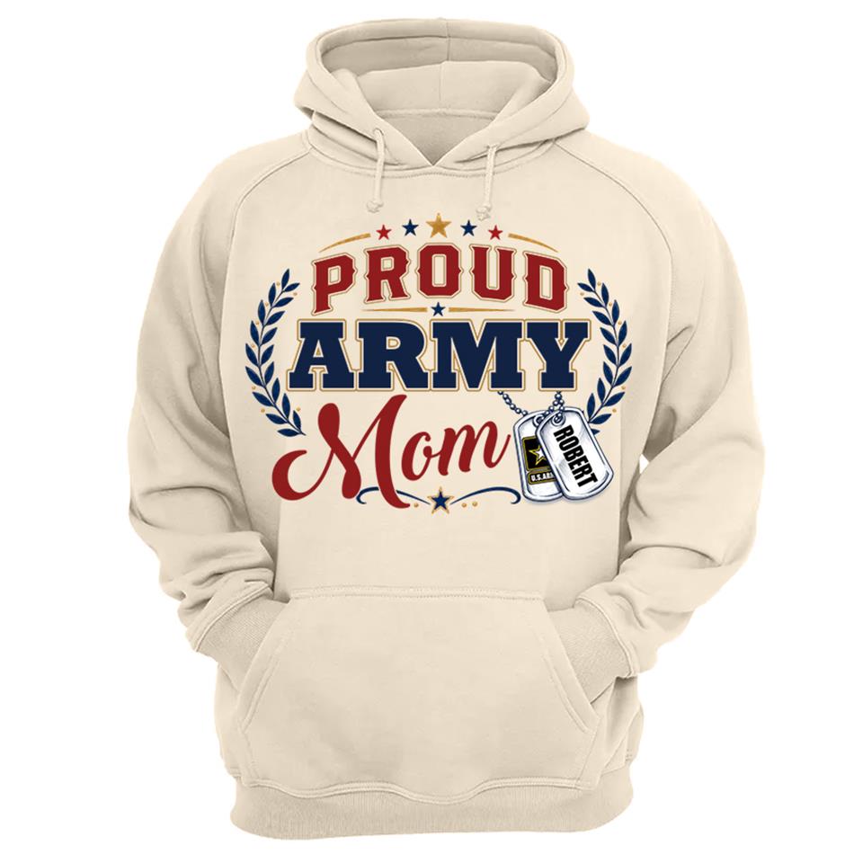 Proud Army Mom Custom Shirt For Proud Military Mom Sister Wife Grandma 4Th July Shirt H2511 Trna