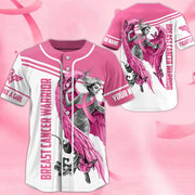 Breast Cancer Pink Ribbon Angle Warrior Baseball Jersey Shirt For Breast Cancer Warrior Survivor H2511 Trna