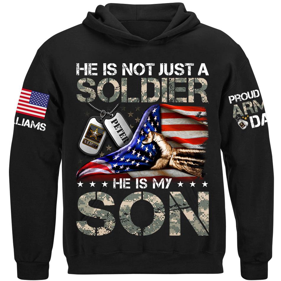 He Is Not Just A Soldier He Is My Son Proud Army Mom Dad Sister Grandma... Shirt For Military Family Member H2511 Trna