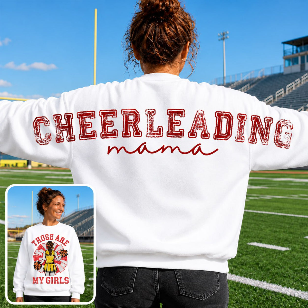 Personalized That's My Girl Cheerleading Mom Shirt, Custom Large Back Graphic Cheer, Gift For Cheer Mom Cheerleader Lovers MI209 Nh00