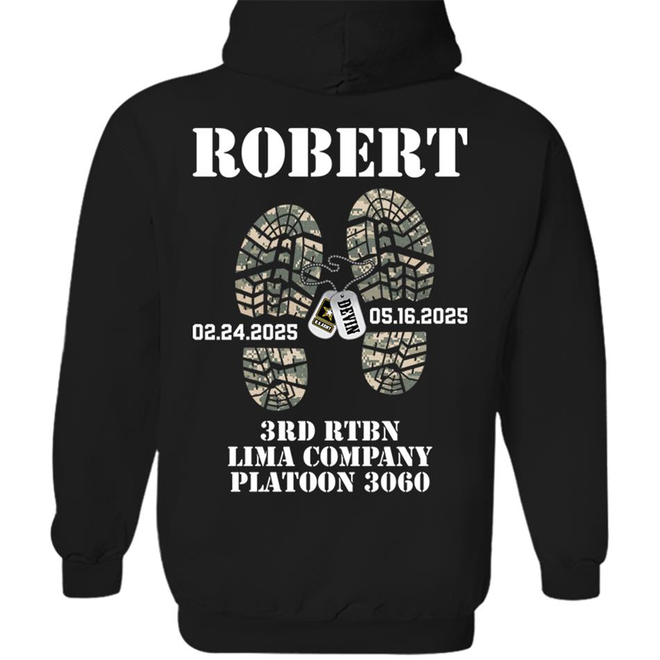 Military Camouflage Combat Boots Custom Shirt For Military Family Graduationn Day Shirt H2511 Trna