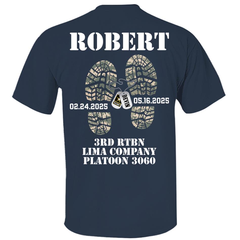Military Camouflage Combat Boots Custom Shirt For Military Family Graduationn Day Shirt H2511 Trna