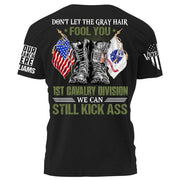 Veterans Don't Let The Gray Hair Fool You We Can Still Kick Ass Personalized Shirt For Veteran Custom Division Branch Shirt H2511