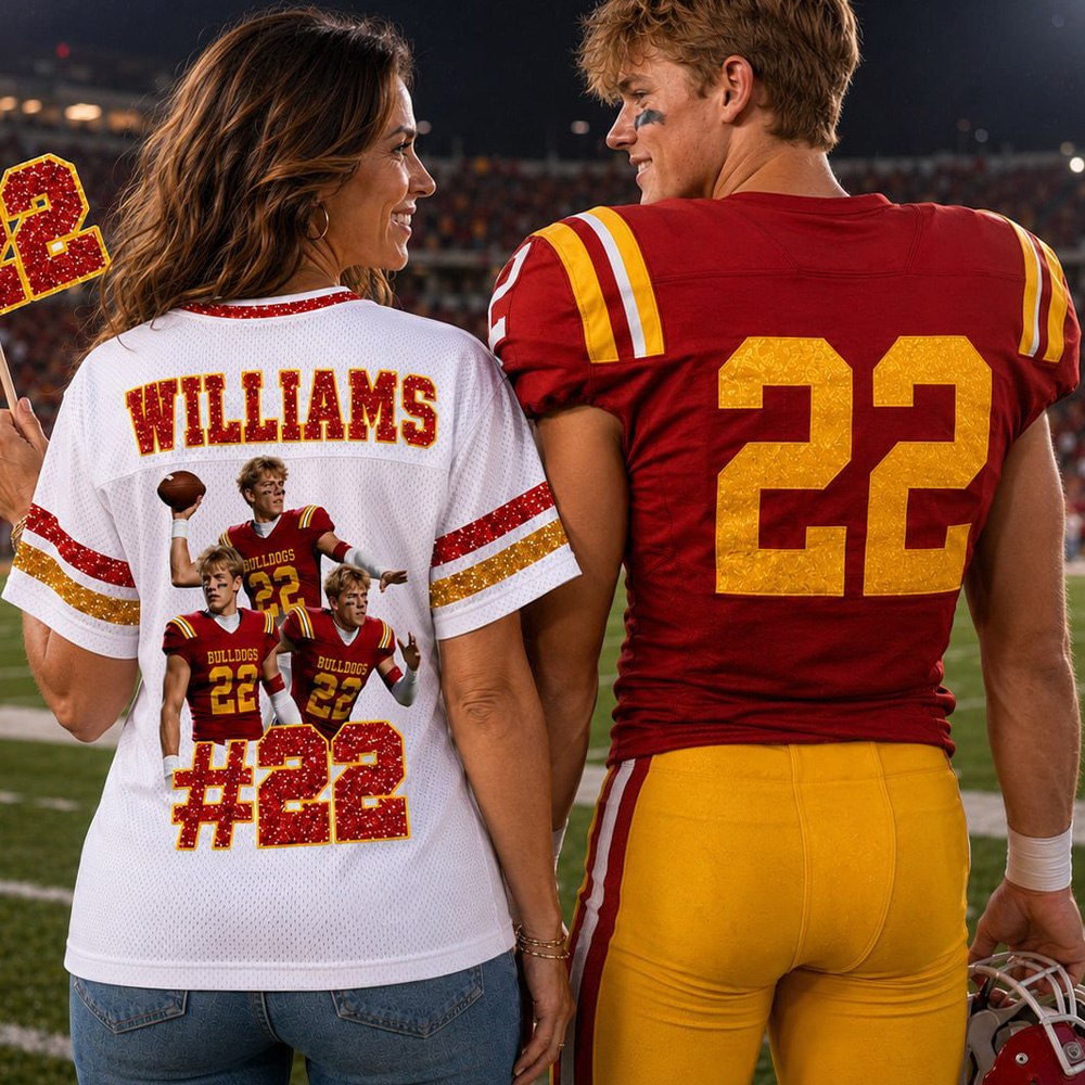 Football Mom Jersey - Personalized Shirt For Football Family Custom Photo Player NA04 T24