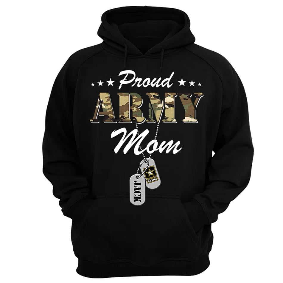 Proud Army Mom Personalized Army Mom Shirt, Military Family Member Shirt, Military Graduation Shirt H2511 Trna