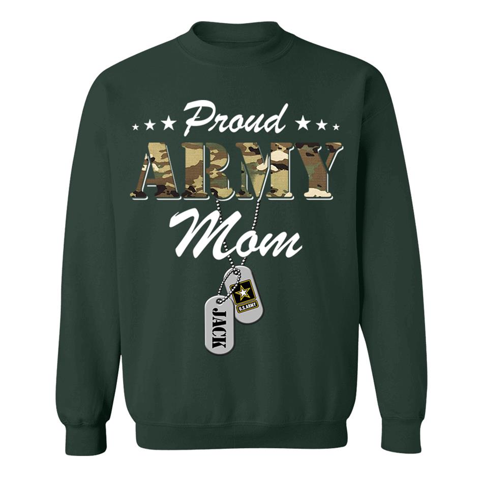 Proud Army Mom Personalized Army Mom Shirt, Military Family Member Shirt, Military Graduation Shirt H2511 Trna