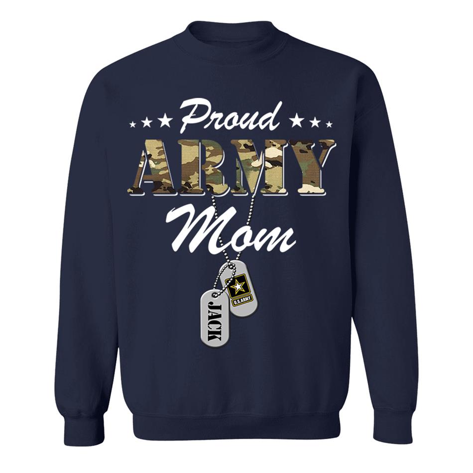 Proud Army Mom Personalized Army Mom Shirt, Military Family Member Shirt, Military Graduation Shirt H2511 Trna