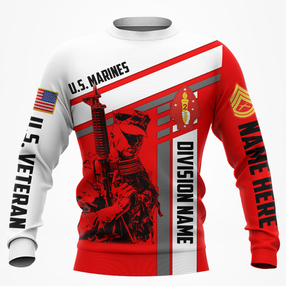 US Veteran CUstom All Branches Of Services All Over Print Shirt For Veteran H2511