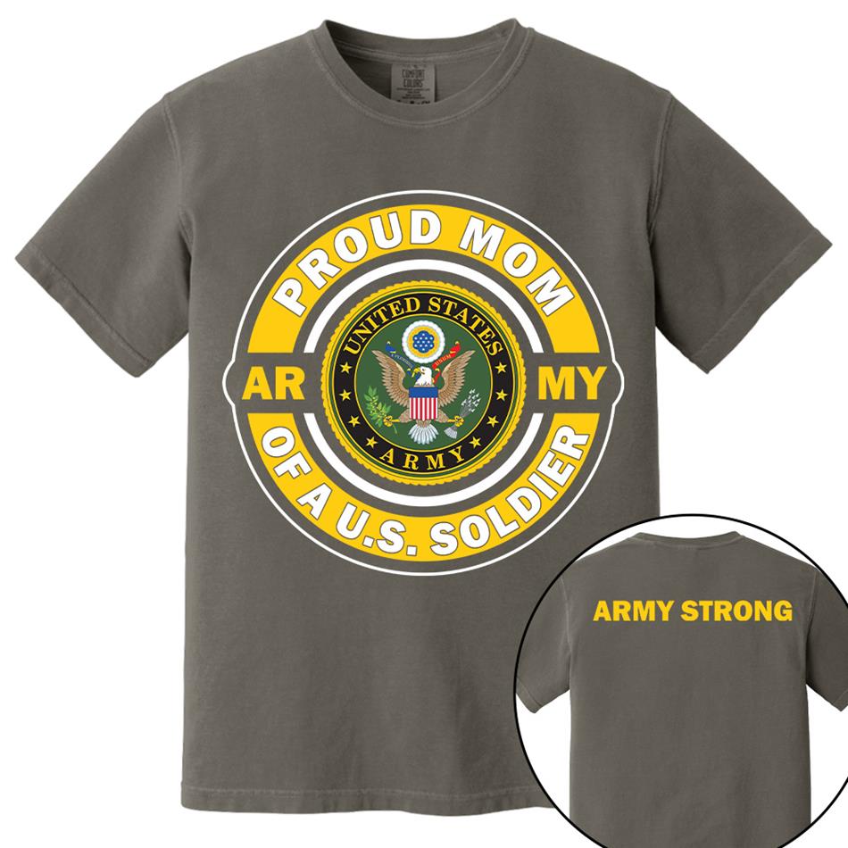 Proud Mom Of A US Soldier Custom Shirt For Proud Army Mom Dad Grandma Sister Shirt H2511 Trna