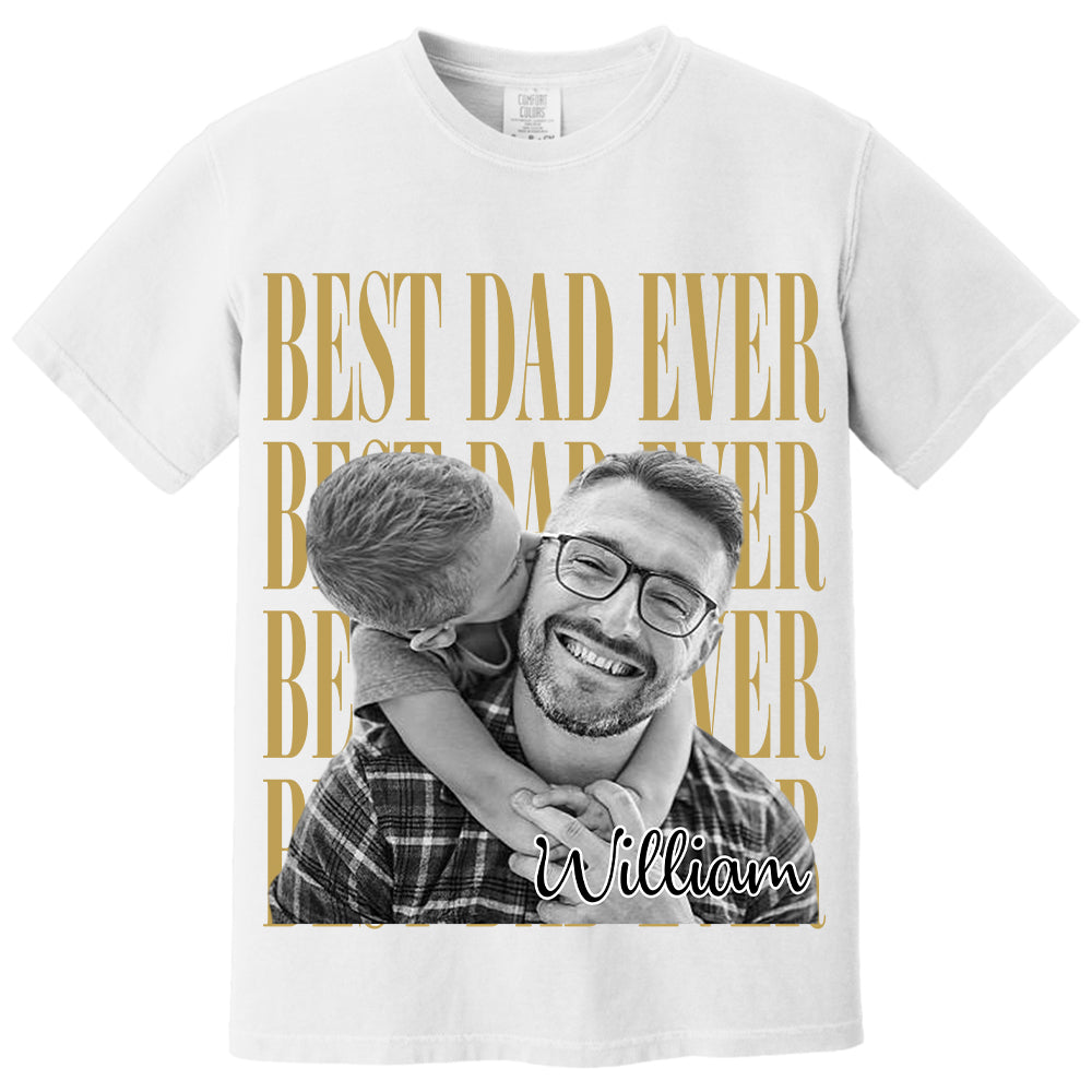 Best Dad Ever Vintage Photo Personalized Shirt For Dad, Grandpa VH01