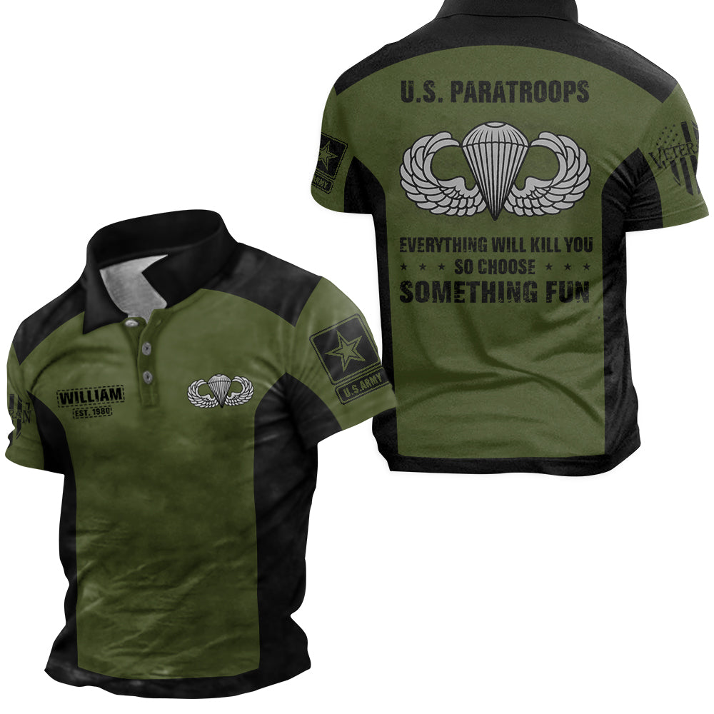 Custom Badges   Hoodie Everything Will Kill You So Choose Something Fun All Over Print Shirt For Veteran H2511