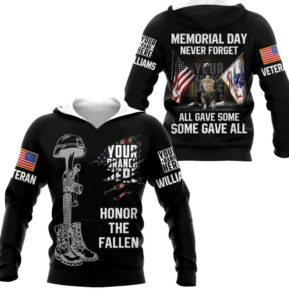 Honor The Fallen All Over Print Shirt Memorial Day Never Forget All Gave Some Some Gave All Shirt For Veteran H2511