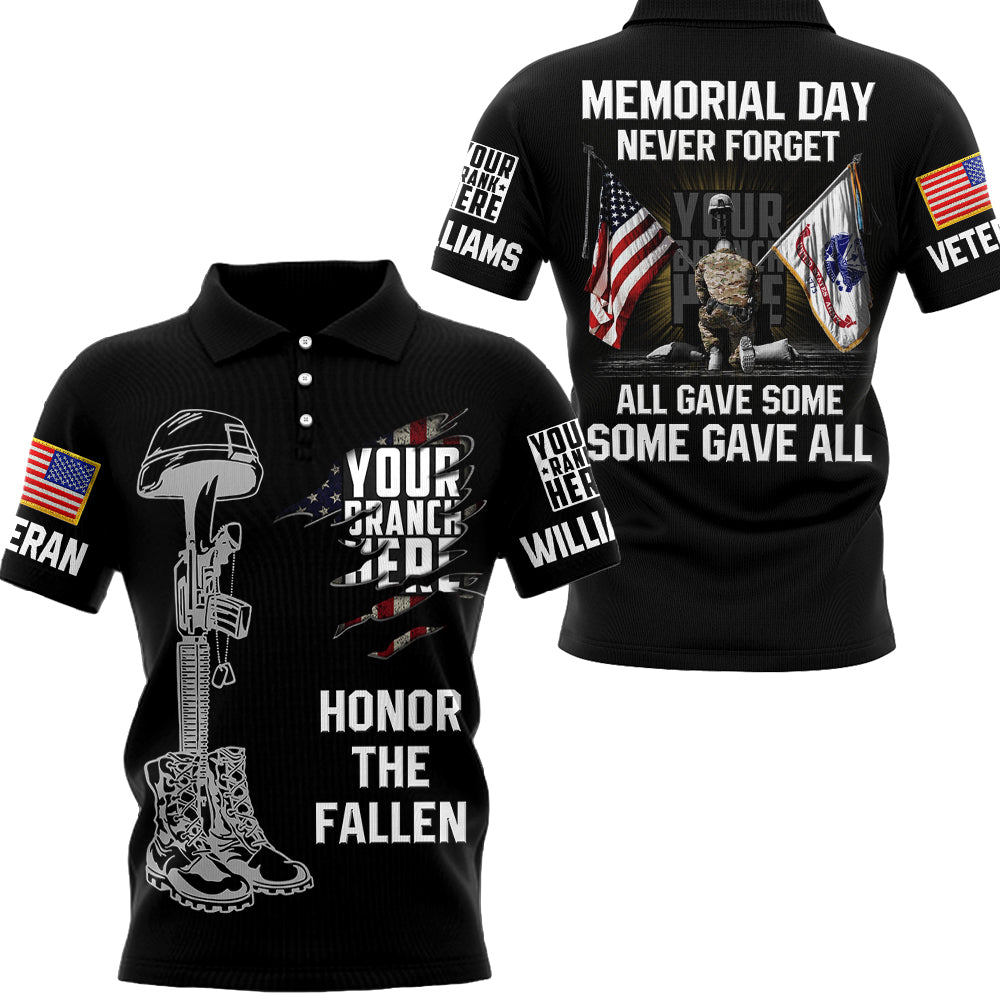 Honor The Fallen All Over Print Shirt Memorial Day Never Forget All Gave Some Some Gave All Shirt For Veteran H2511