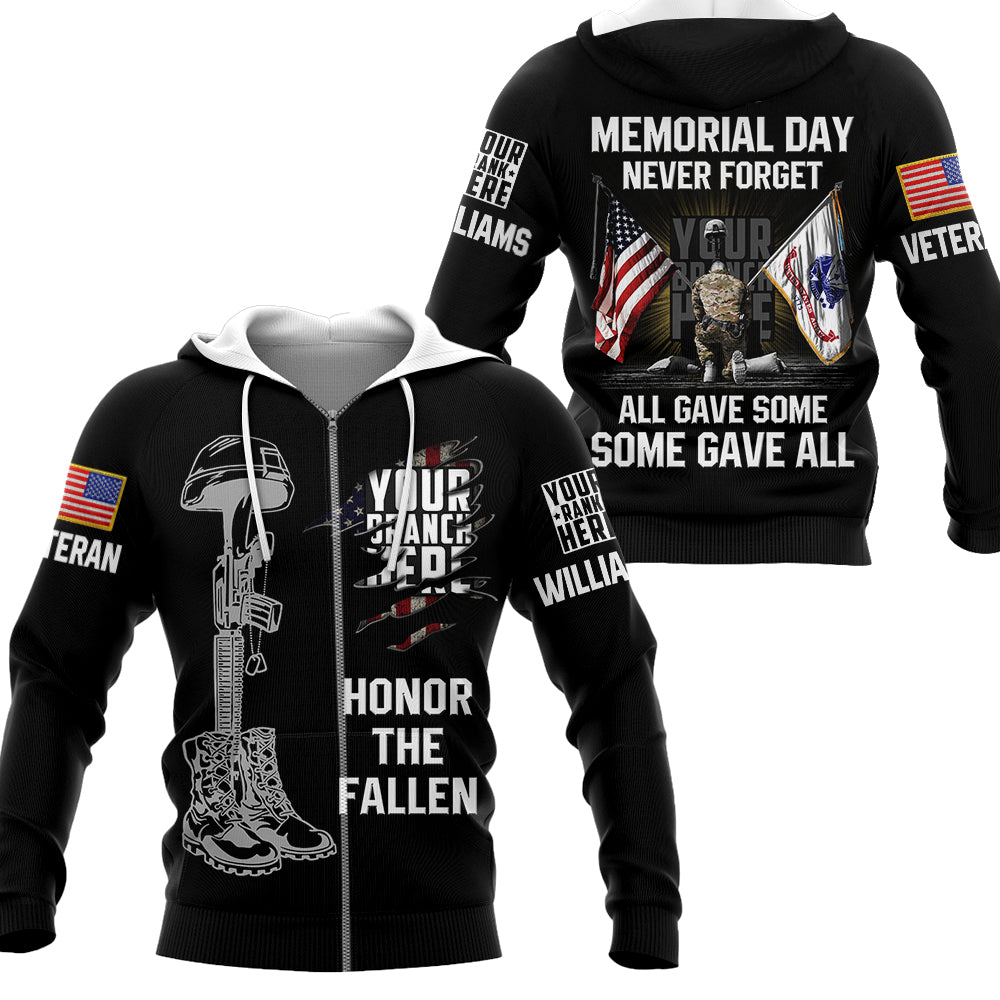 Honor The Fallen All Over Print Shirt Memorial Day Never Forget All Gave Some Some Gave All Shirt For Veteran H2511