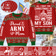 All I Want For Christmas Is My Son Home From Deployment Custom Ugly Sweater Shirt For Proud Military Mom Dad Family Christmas Shirt H2511 Trna KL07