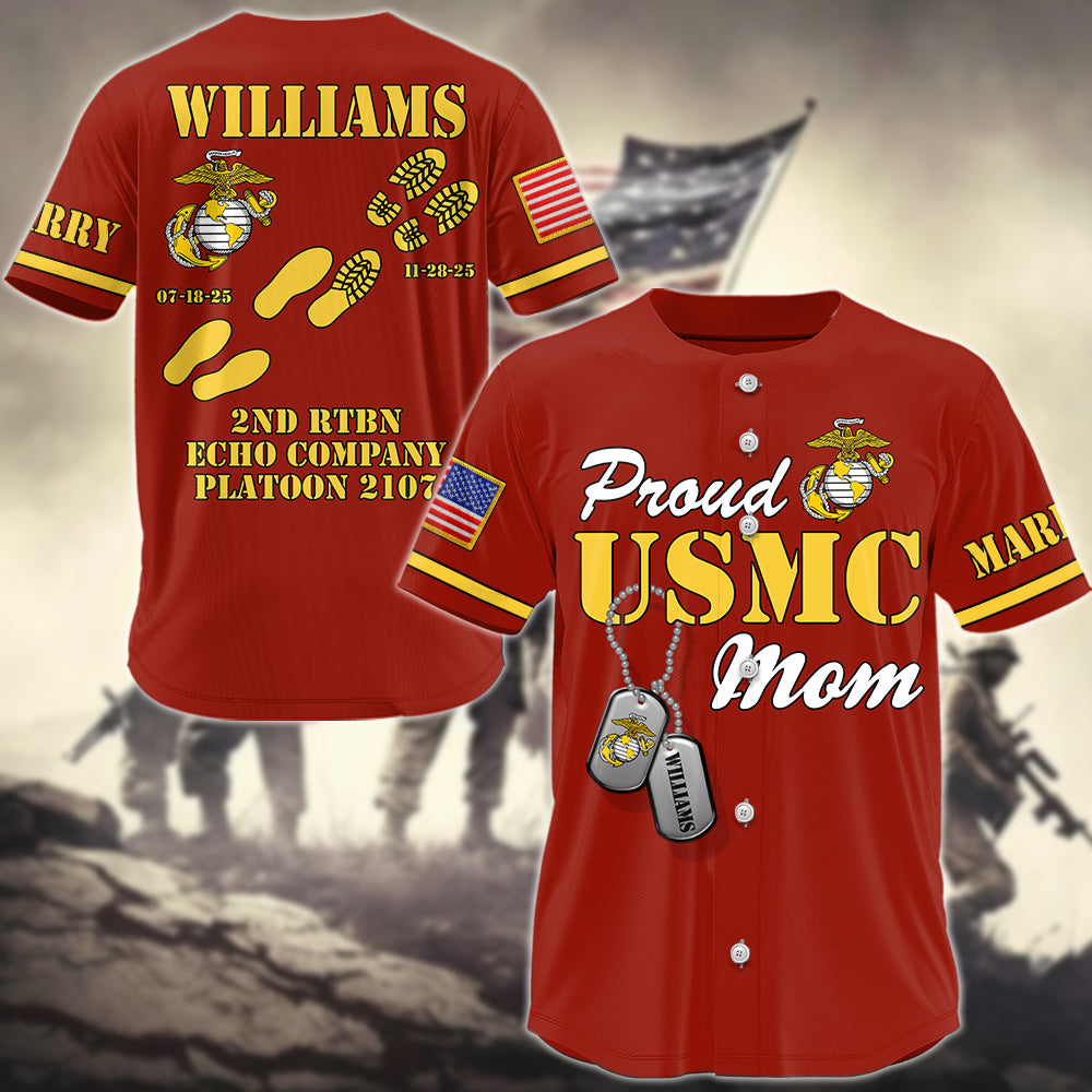 Proud Army Mom Dad Sister Family Members Baseball Jersey Custom Recruit Training Unit Designation Shirt For Proud Military Family Graduate Jersey H2511