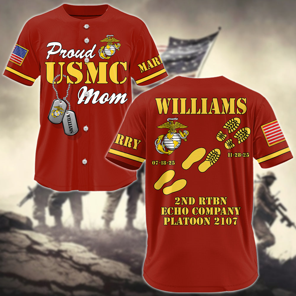 Proud Army Mom Dad Sister Family Members Baseball Jersey Custom Recruit Training Unit Designation Shirt For Proud Military Family Graduate Jersey H2511