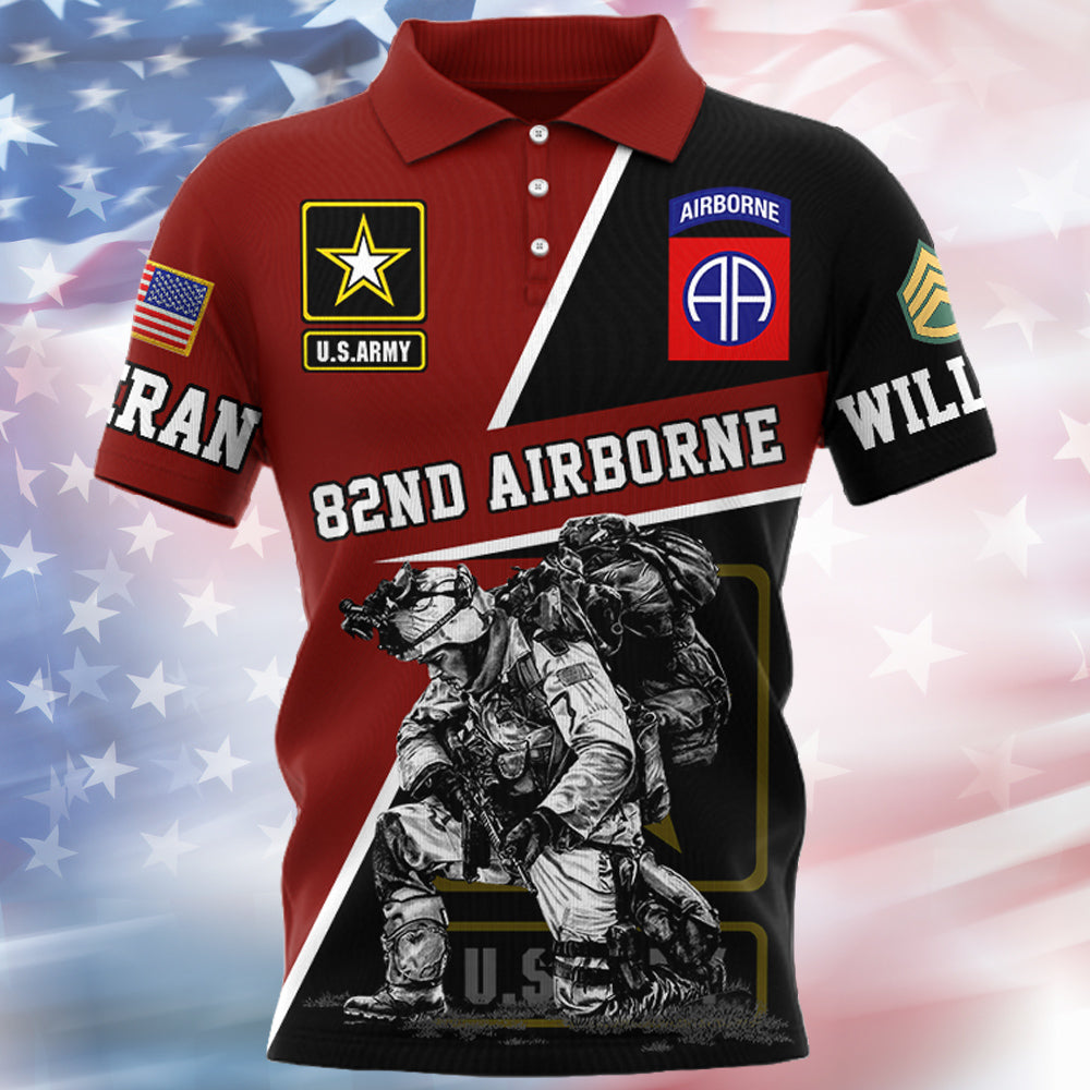 Us Military Hoodie, Custom Name Rank Us Army Military Veteran All Over Print Shirt Gift For Veteran Dad Grandpa H2511 Do99
