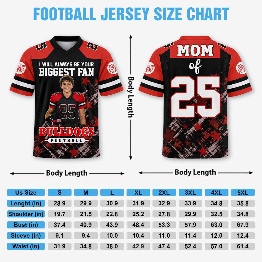 Custom Photo Star Gradient Football Jersey Gift For Sport Family  L0411 Hv01