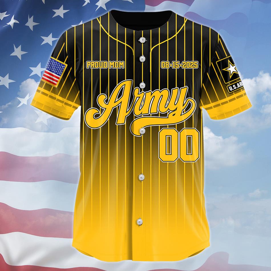 Custom Proud Army Mom Dad Baseball Jersey Gift For Military Parents Family Members Baseball Jersey H2511 Trna