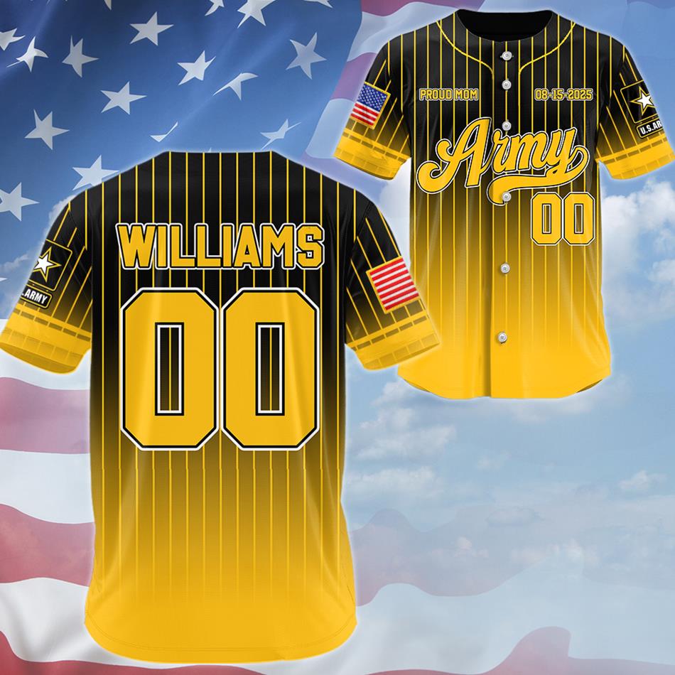 Custom Proud Army Mom Dad Baseball Jersey Gift For Military Parents Family Members Baseball Jersey H2511 Trna