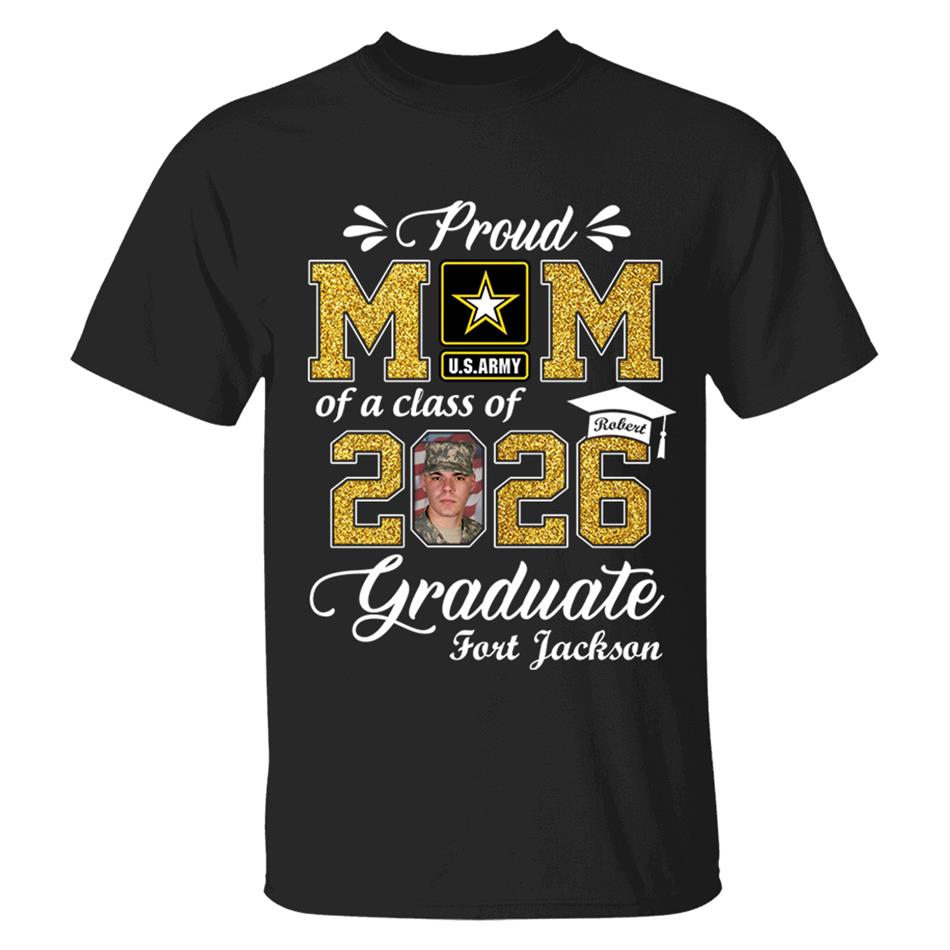 Personalized Military Graduation Shirts Proud Mom Of a Class of 2026 Graduate Custom Shirt For Proud Family Member Graduation Hoodie H2511