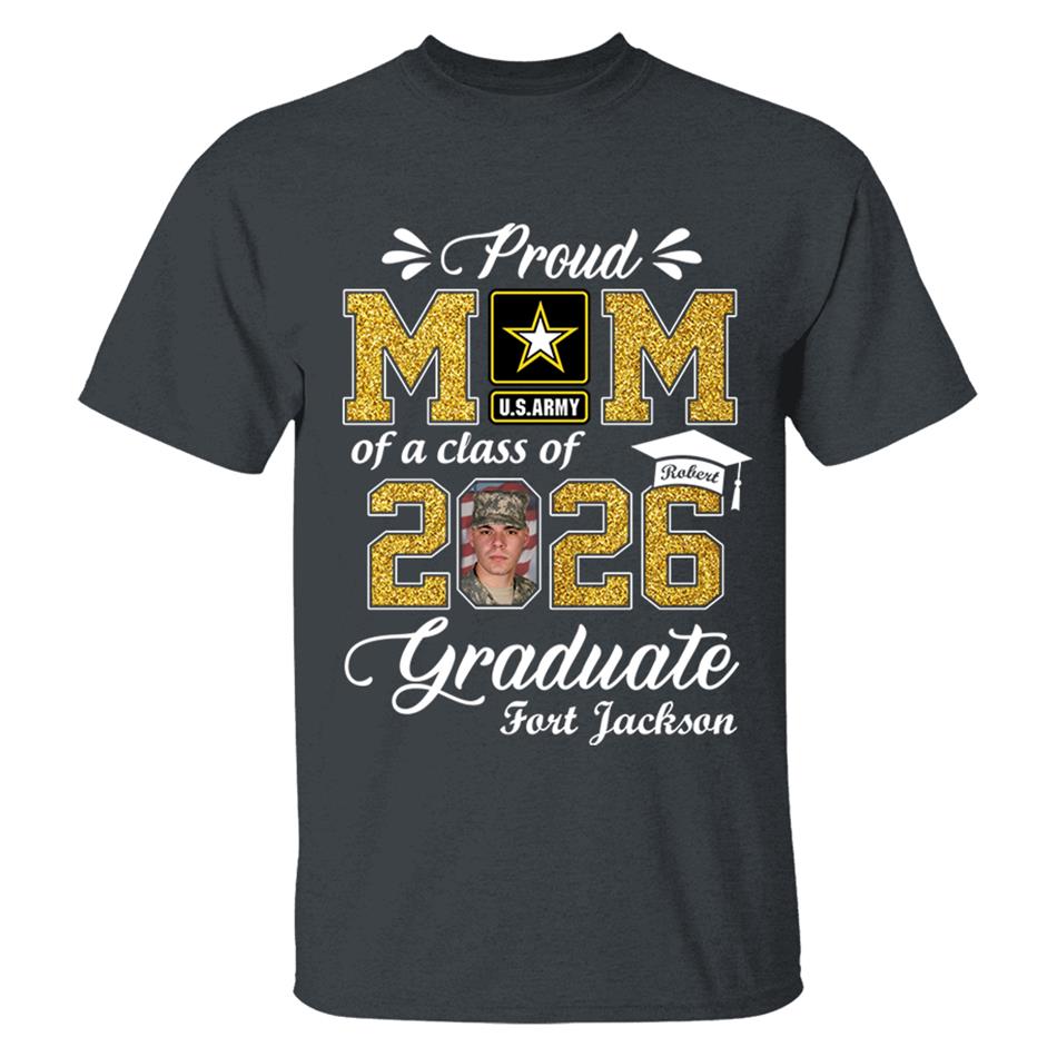 Personalized Military Graduation Shirts Proud Mom Of a Class of 2026 Graduate Custom Shirt For Proud Family Member Graduation Hoodie H2511