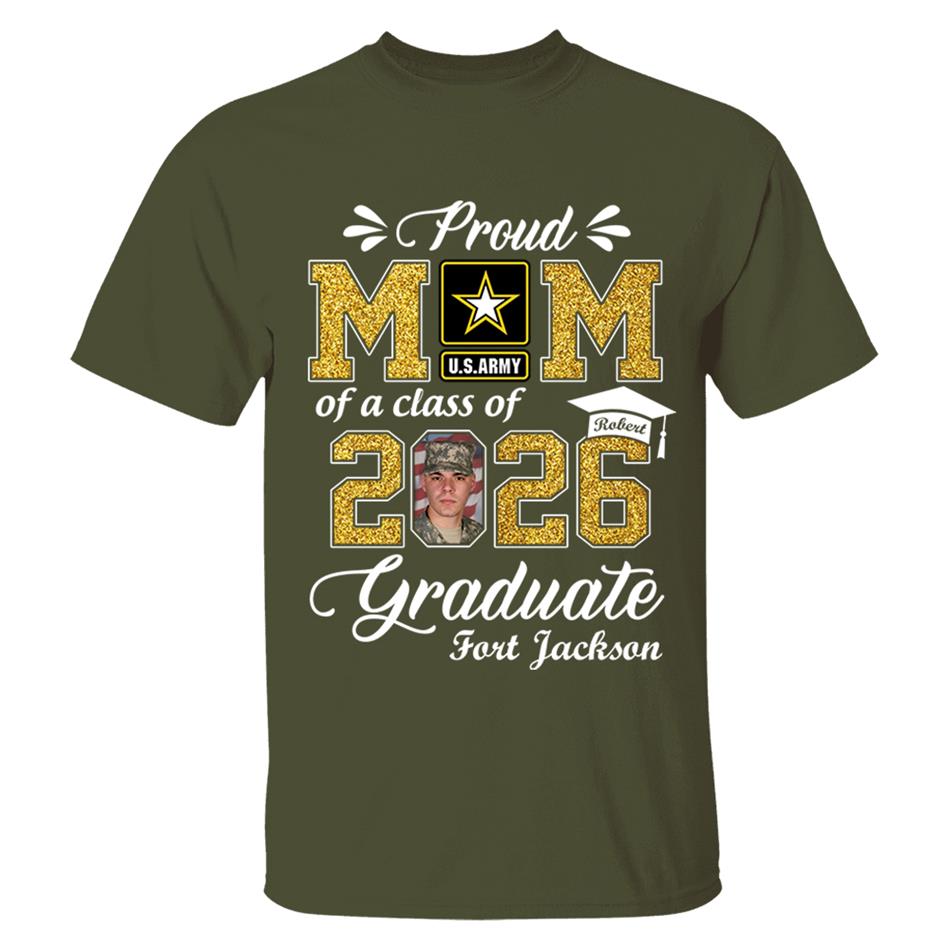 Personalized Military Graduation Shirts Proud Mom Of a Class of 2026 Graduate Custom Shirt For Proud Family Member Graduation Hoodie H2511