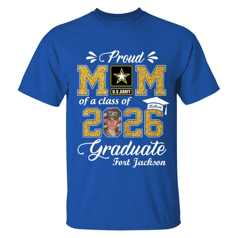 Personalized Military Graduation Shirts Proud Mom Of a Class of 2026 Graduate Custom Shirt For Proud Family Member Graduation Hoodie H2511