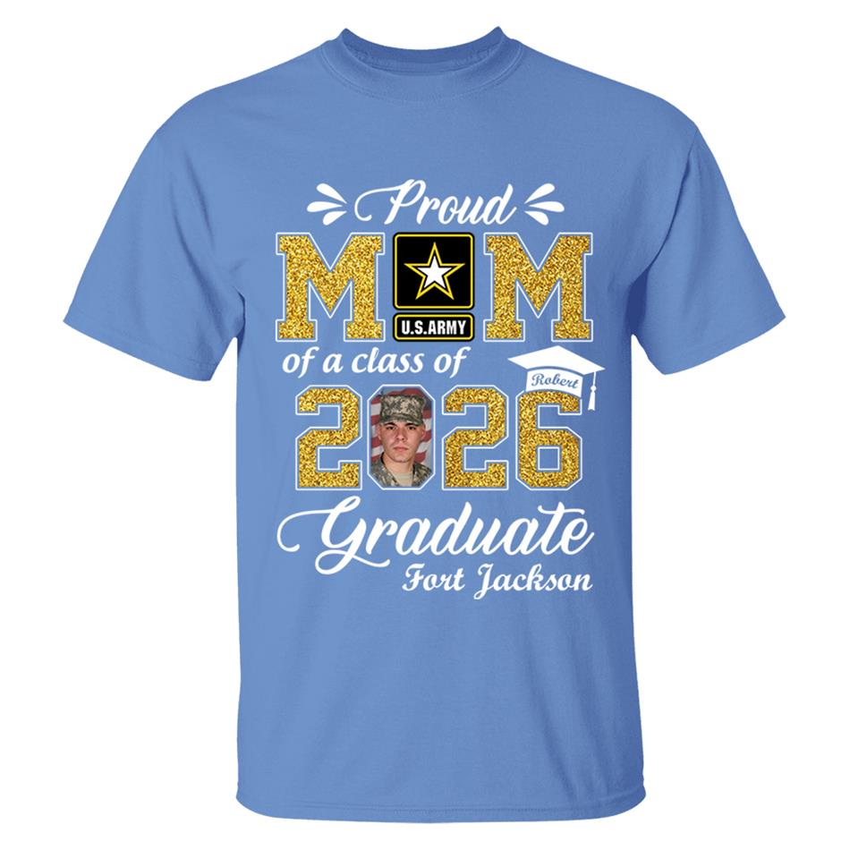 Personalized Military Graduation Shirts Proud Mom Of a Class of 2026 Graduate Custom Shirt For Proud Family Member Graduation Hoodie H2511