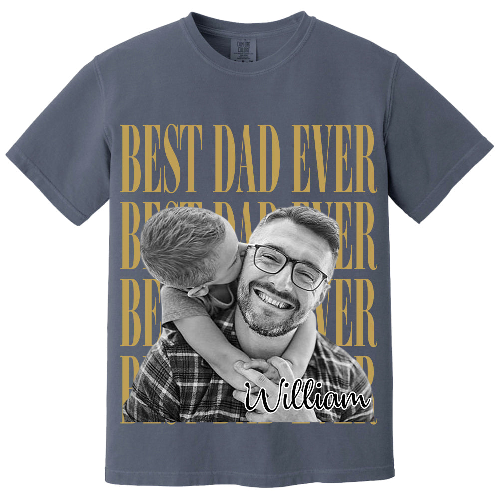 Best Dad Ever Vintage Photo Personalized Shirt For Dad, Grandpa VH01