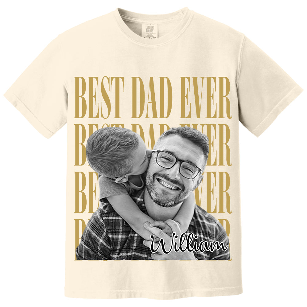 Best Dad Ever Vintage Photo Personalized Shirt For Dad, Grandpa VH01