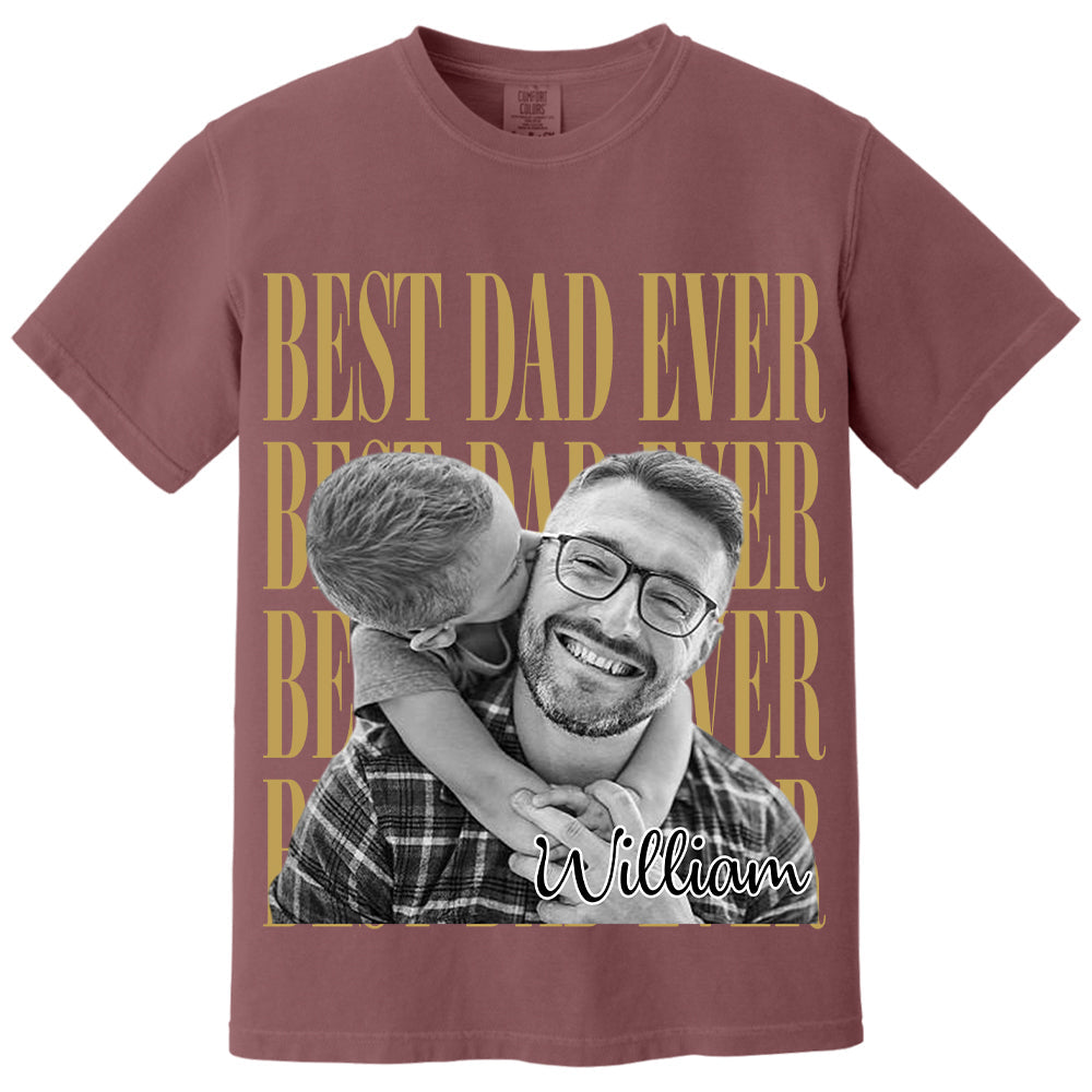 Best Dad Ever Vintage Photo Personalized Shirt For Dad, Grandpa VH01