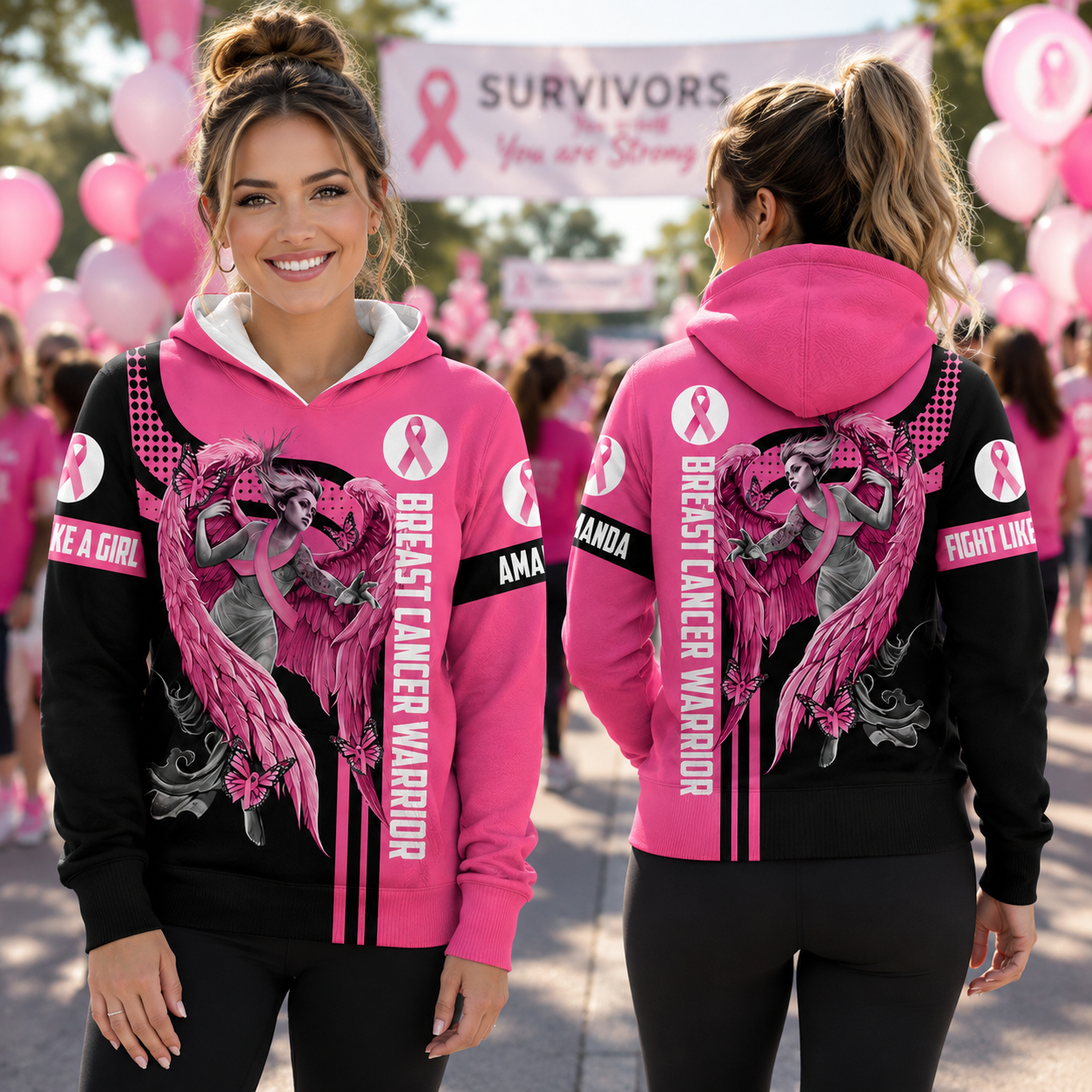 Breast Cancer Survivor Custom All Over Print Shirt For Cancer Survivor Warrior Breast Cancer Awareness Shirt H2511