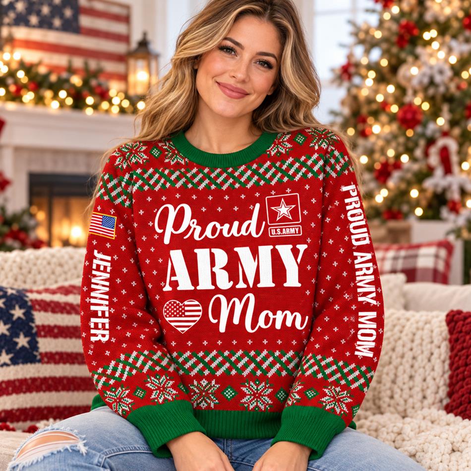 All I Want For Christmas Is My Son Home From Deployment Custom Ugly Sweater Shirt For Proud Military Mom Dad Family Christmas Shirt H2511 Trna KL07