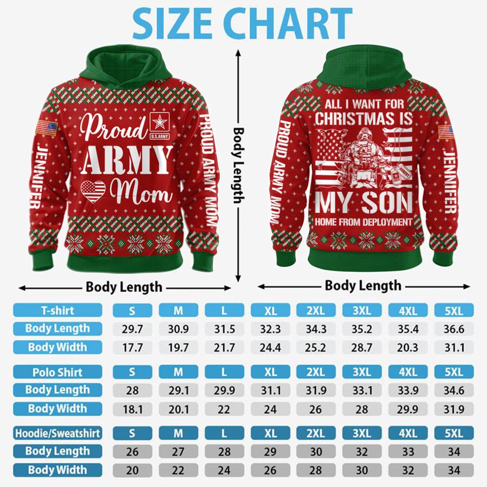 All I Want For Christmas Is My Son Home From Deployment Custom Ugly Sweater Shirt For Proud Military Mom Dad Family Christmas Shirt H2511 Trna KL07