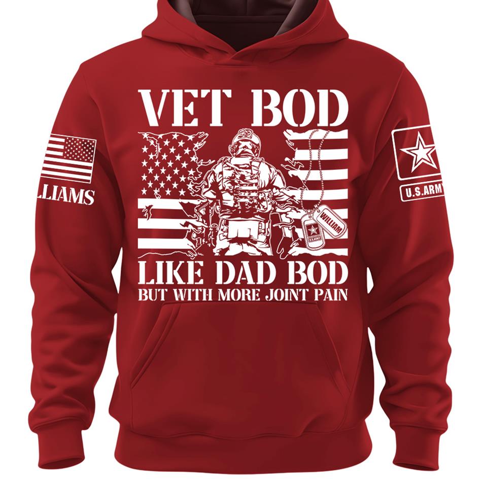 Vet Bod Like Dad Bod But With More Joint Pain Custom Shirt For Veteran Dad Grandpa Veterans Day Fathers Day Gift H2511 Trna