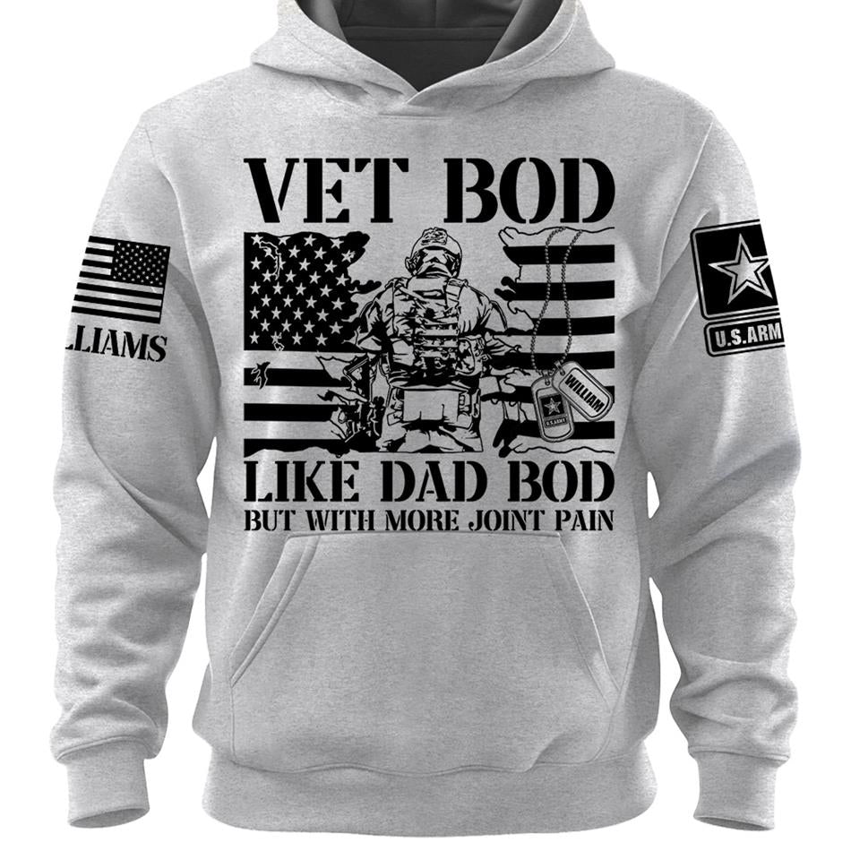 Vet Bod Like Dad Bod But With More Joint Pain Custom Shirt For Veteran Dad Grandpa Veterans Day Fathers Day Gift H2511 Trna