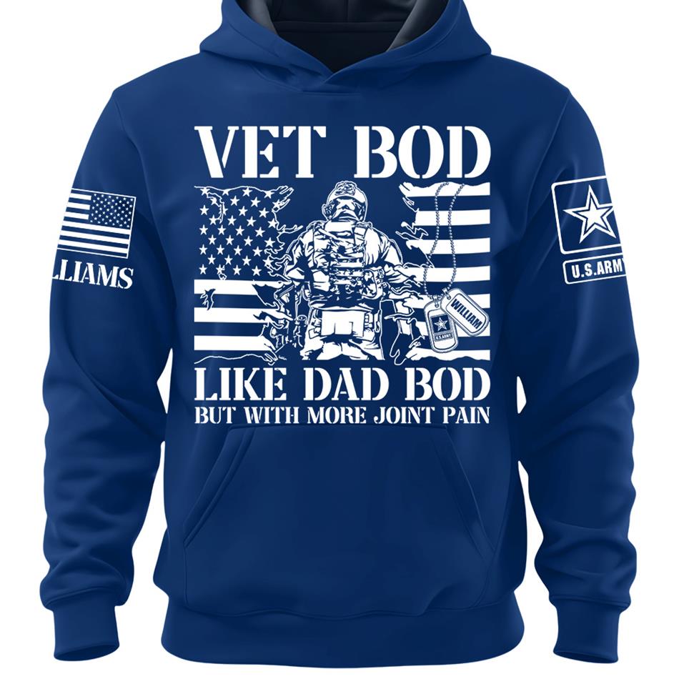 Vet Bod Like Dad Bod But With More Joint Pain Custom Shirt For Veteran Dad Grandpa Veterans Day Fathers Day Gift H2511 Trna