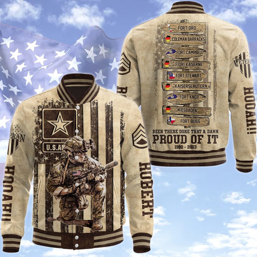 Been There Done That Proud Of It US Military World Tour Custom Baseball Jacket Gift For Veteran Dad Grandpa H2511 Trna