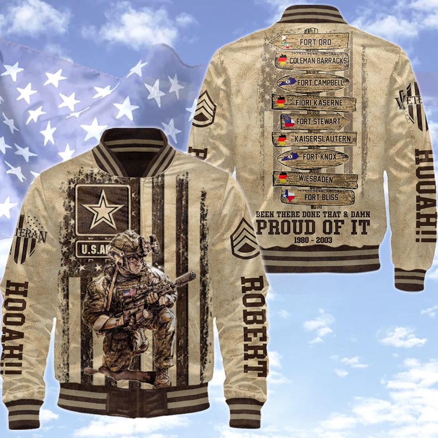 Been There Done That Proud Of It US Military World Tour Custom Baseball Jacket Gift For Veteran Dad Grandpa H2511 Trna