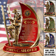 Firefighter Oath Personalized Acrylic Block Plaque Firefighter Custom Acrylic Plaque, Gift For Firefighters H2511 Trna
