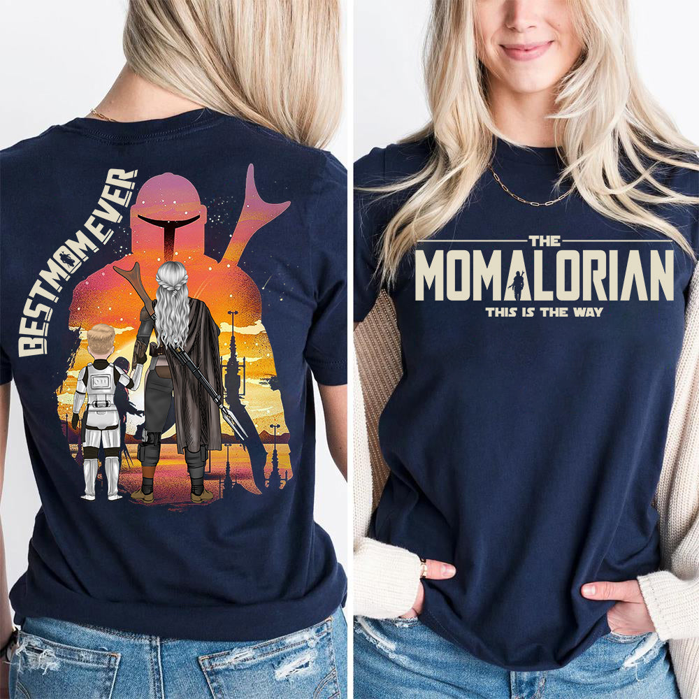 Best Mom Ever - The Momalorian Personalized Shirt Gift For Mom - Custom Mother's Day Gift 2025 Tm01