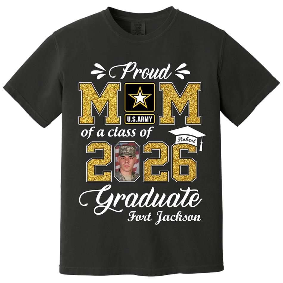 Personalized Military Graduation Shirts Proud Mom Of a Class of 2026 Graduate Custom Shirt For Proud Family Member Graduation Hoodie H2511