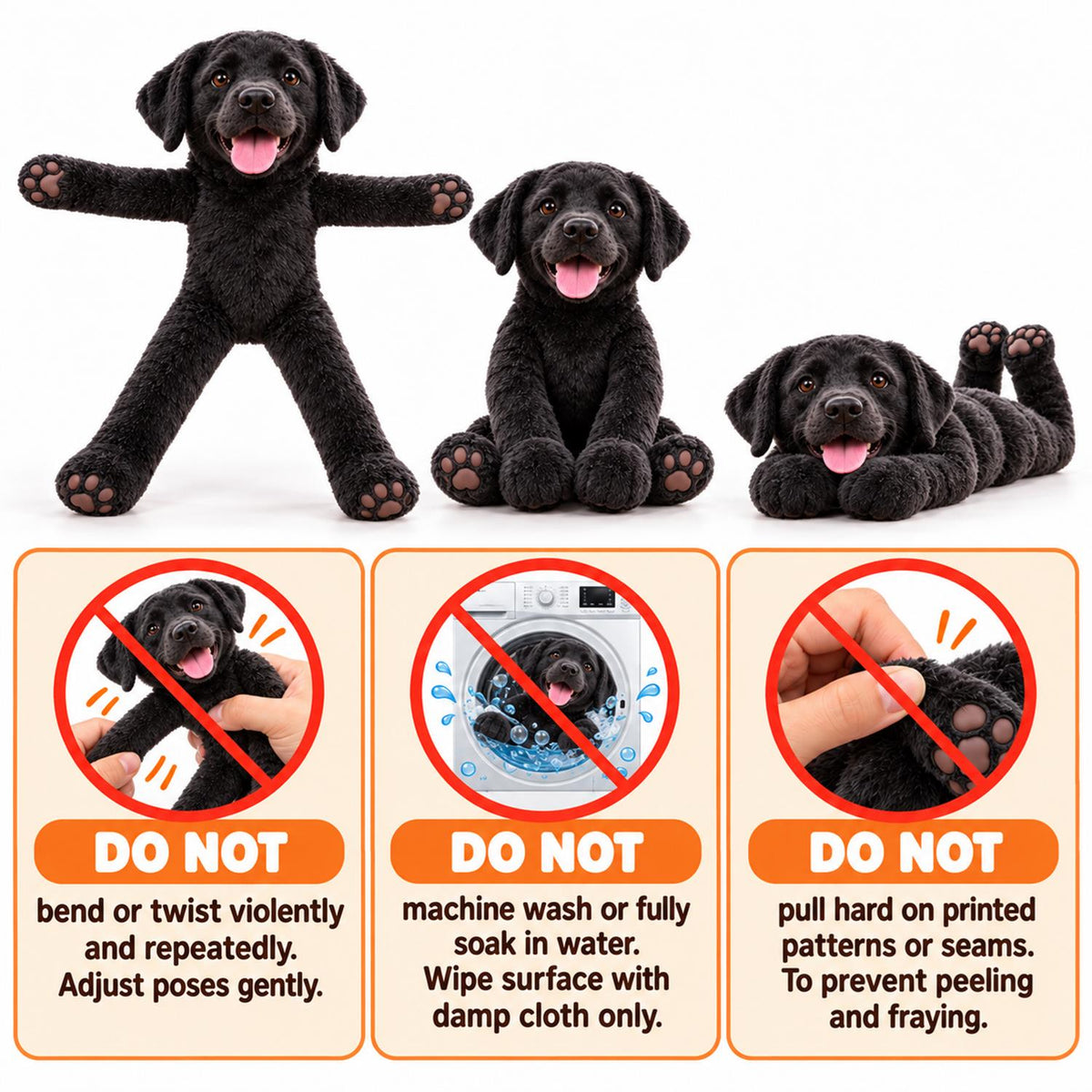 Personalized Labrador Retriever Photo Pet Squishy Toy Poseable Plush Doll, Funny Gift For Dog Mom, Dad, Cat Lover T1807 Hv01