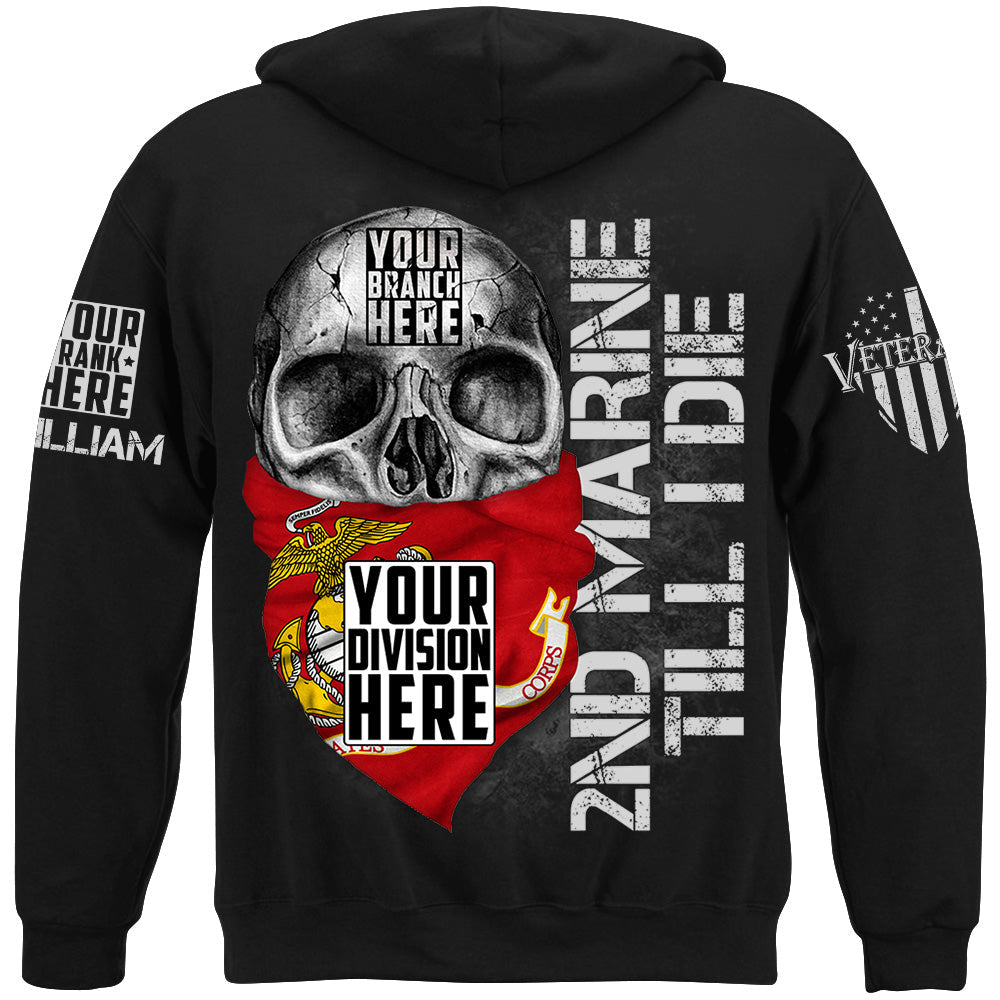American Veteran Skull Custom Shirt For Veteran Dad Grandpa H2511