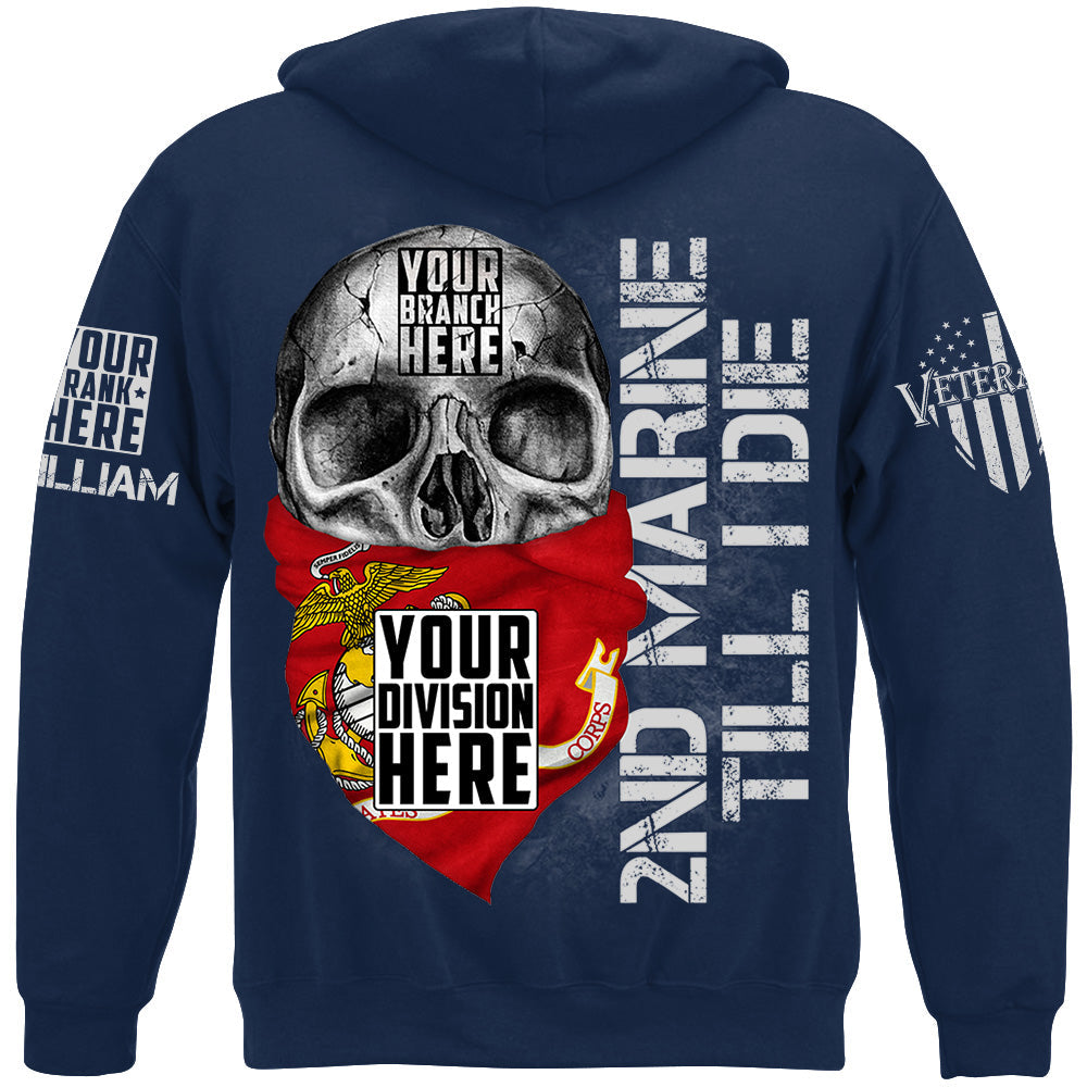 American Veteran Skull Custom Shirt For Veteran Dad Grandpa H2511