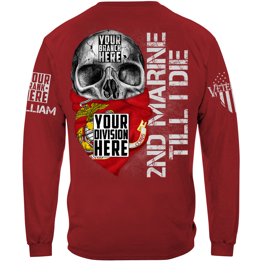 American Veteran Skull Custom Shirt For Veteran Dad Grandpa H2511