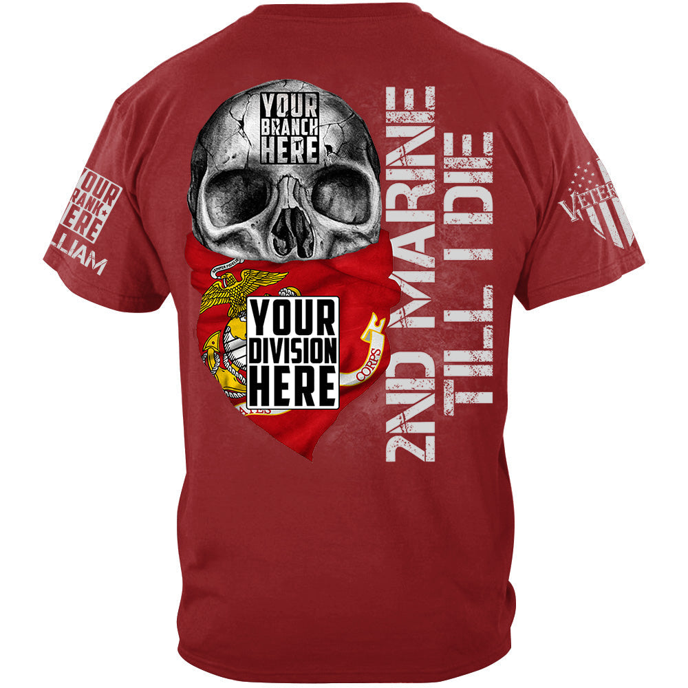 American Veteran Skull Custom Shirt For Veteran Dad Grandpa H2511