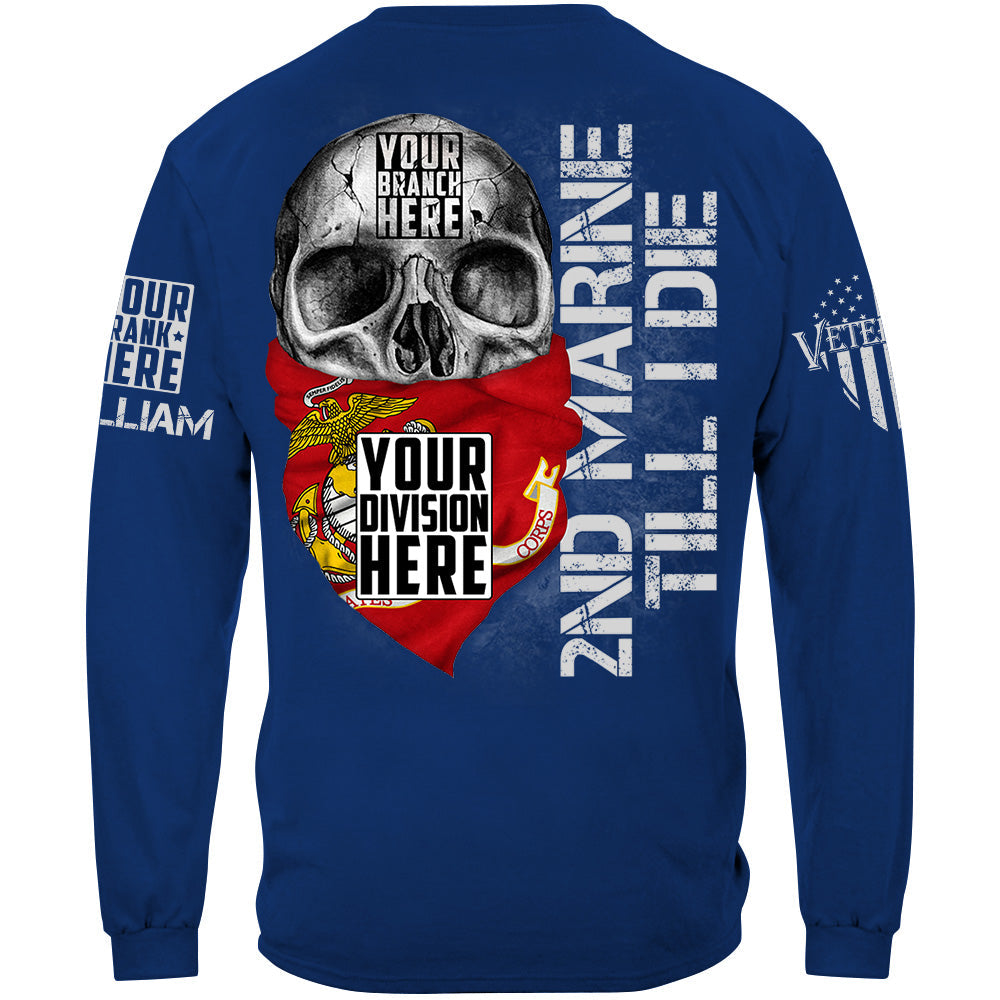 American Veteran Skull Custom Shirt For Veteran Dad Grandpa H2511